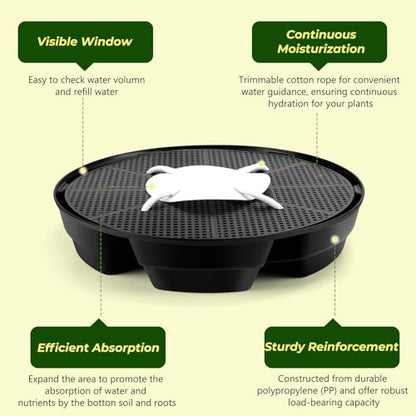 MultiOutools 4 Pack Self Watering Pot Base with 5 Gallon Fabric Grow Bag