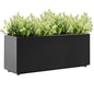 40Wx12Dx16H Long Black Metal Planter Box - size: 40Wx12Dx16H