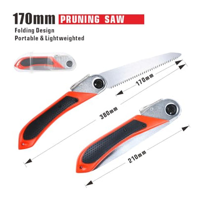 6" SK5 7TPI Folding Saw for Camping Hiking Garden - size: 6Inch-Orange