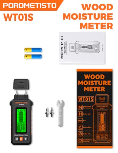 Moisture Meter 5 in 1 POROMETISTO, Three-Color Alarm and 5 Modes Detections