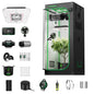 VIVOSUN Smart PRO Grow Tent Kit 2.3x2.3ft 180W Aerolight E42A+ Grow System - size: Plus 28"x28"x63"