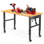 OLBRUS 48" Adjustable Workbench with Power Outlet and Wheels - size: 48"Power Outlets-Wheel