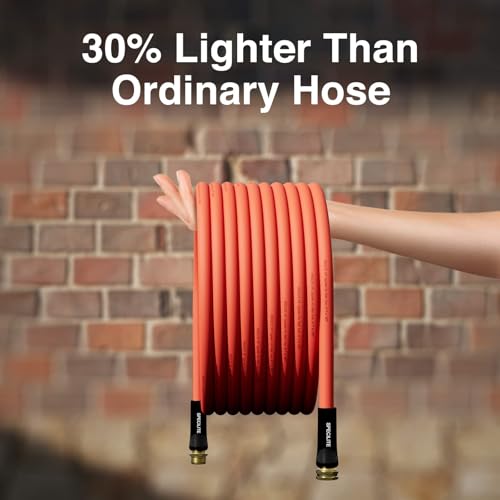 SPECILITE 5/8" x 100FT Hot/Cold Rubber Garden Water Hose, -50℉-190℉, Red - color: 5/8"ID Red, size: 100ft