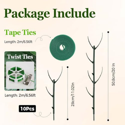 10 Packs Stackable Monstera Plant Support Stakes for Small Potted Plants