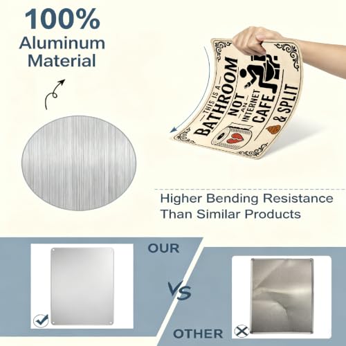 Metal Tin Sign This Is A Bathroom Not An Internet Cafe & Split 8x12 Inch - color: TPH378-US