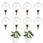 8pcs Plant Self Watering Globes with Covers, Plastic Water Bulbs Top Fill, Plant Watering Devices System Slow Release Terracotta, Water Spikes Stakes for Indoor - size: 8pack