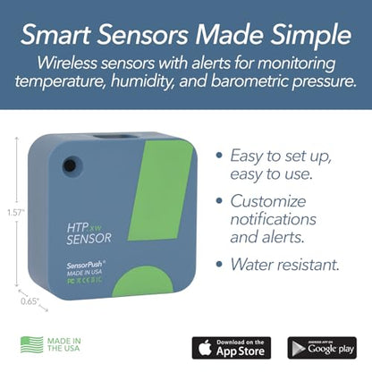 SensorPush HTP.xw Temperature, Humidity & Barometric Pressure, Bluetooth