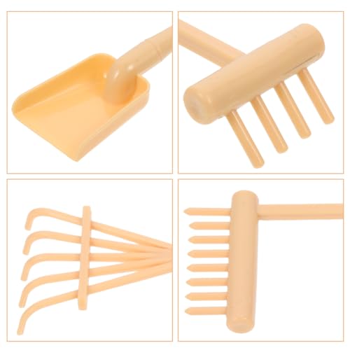 jojofuny Zen Garden Tools Mini Rake Set, 6 Pcs Plastic Sand Tray Tools, Smooth Easy-Grip Sand Art Rakes for Desk Meditation, Stress Relief, Creative Relaxation, Home Office & Gift Use