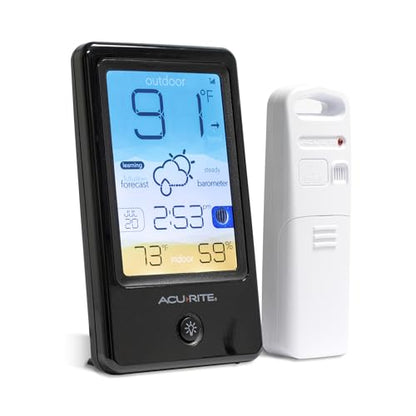 AcuRite (00505) Vertical Weather Forecaster with Clock and Moon Phase - color: Vertical Display