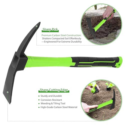 15inch Gardening Pick Durable and Comfortable Handle Garden Tool for Flower Work