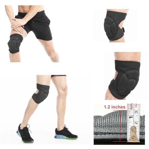 Men/Women Knee Pads for Gardening, Adjustable Straps, Black L,1 Pair - color: Black, size: Large