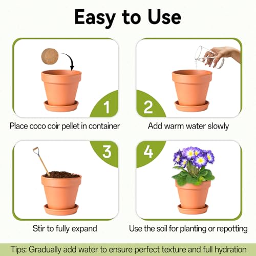 ZeeDix 55 Pack 30mm Organic Coco Coir Pellets Seed Starter Soil - size: 30mm-55pack