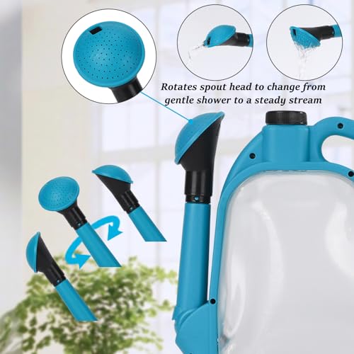 1 Gal Blue Clear Plastic Foldable Watering Can - color: Blue, size: BLUE-4L