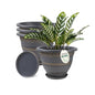 Usocik 10 Inch Plant Pots, 4 Pack, Gold Plaid - color: Gold