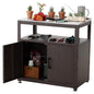Feasto Heavy-Duty Potting Bench with Storage & Stainless Steel Top - color: Brown