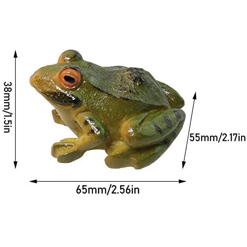 2pcs Resin Simulation Frog Statue Animal Sculpture 6.5x5.5x3.8cm for Home Garden Backyard Outdoor Decoration