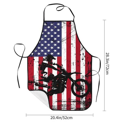 Waterproof Apron with Pockets - color: White