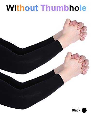 Boao 10 Pcs UV Arm Sleeves Tattoo Cover - color: Black, size: Medium