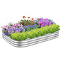 RAYKEEP 5x3x1 ft Galvanized Raised Garden Beds, Pack of 01 - Silver - color: 1pcs, size: 5x3x1 ft
