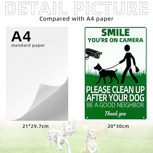 Please Clean Up After Your Dog Metal Yard Sign, No Pooping - color: Color07