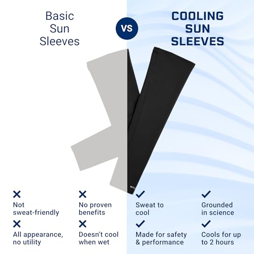 MISSION Cooling Sun Sleeves - Lightweight, Stretch Fabric - Cools Up to 2 Hours - UPF 50 Sun Protection - Machine Washable - color: Safety Yellow