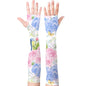 YPHCDO Gardening Sleeves for Women Sun Protection Cooling Arm Sleeves - color: Hydrangea Bird Pink