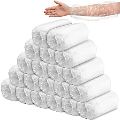 Yinder 200 Pcs Plastic Disposable Sleeves Arm Protectors Bulk - color: Clear