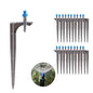 Garden Irrigation System, 20Pcs/Bag Irrigation Dripper with Ground Insert Fruit Tree Drip Irrigation Emitters for 1/4 inch drip Irrigation tubing(90 Degree with Plunger) - size: 90 degree with plunger