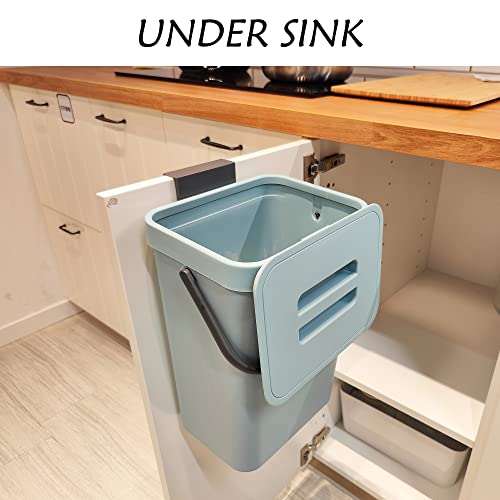 stonespace Compost Bin Kitchen, 3.2 Gallon Under Sink Trash Can, Blue - color: Blue, size: 12L/3.2GAL