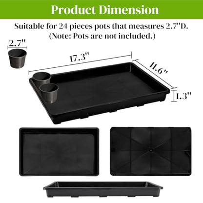 ZAVOOS 6 Pack Nursery Potting Trays with No Drain Holes