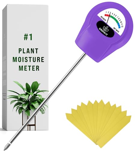 Soil Water Monitor for Plants - Soil Moisture Meter | Hydrometer for Plants | Plant Moisture Meter Houseplants | Water Tester for Plants | Farming Indoor and Outdoor Plants-Purple