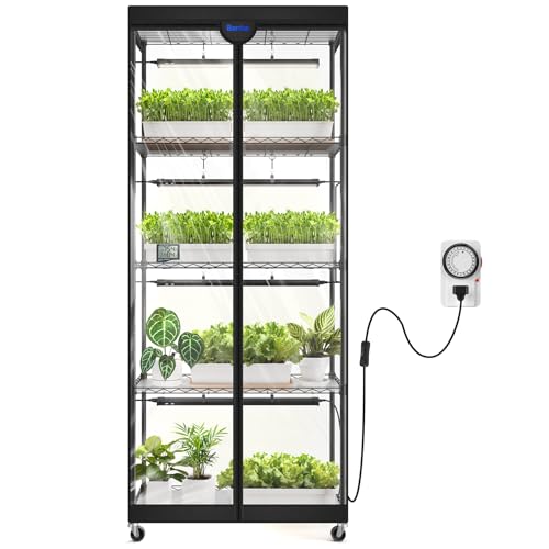 Barrina LP750 Indoor Greenhouse with Grow Light, 5 Tier Stand with Tent - color: 5000K, size: LP750-H70.9