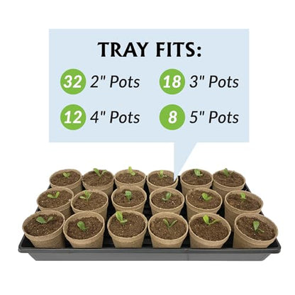 Jiffy Seed Starter Tray with Humidity Dome - Lightweight Propagation - 10 Pack - Plastic - style: 10 Trays and Domes