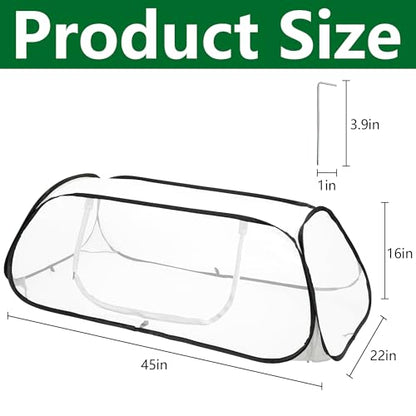 2 Pcs Pop Up Garden Rows Plant Cover,Raised Garden Beds Plants Protector - color: 2 Pcs