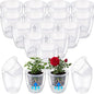 Self Watering Plant Pots, 3.5'', Transparent, 18 Pcs - color: Transparent, size: 3.5''