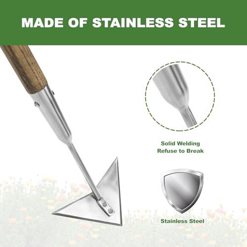 Haliaeetus Triangle Hoe, 60'' Scuffle Hoe Keeping Your Back from Tiring Out - size: 60'' Triangle Head Hoe