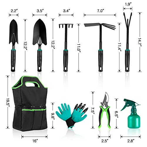 9 PCS Garden Tool Set Gardening Tool Kit Gardening Hand Tools & Storage Bag