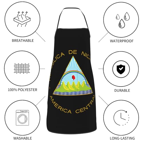 Waterproof Apron with Pockets - color: Yellow