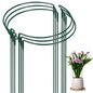 6 Pack 10" W x 16" H Plant Half Round Metal Support Stakes