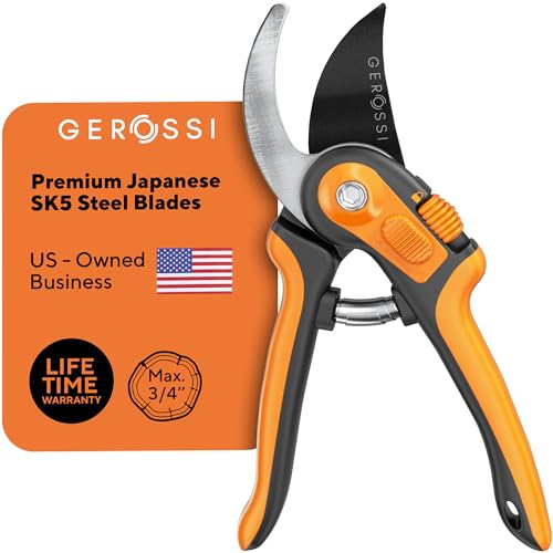 Bypass Pruning Shears and Hand Pruners for Gardening, Garden Clippers