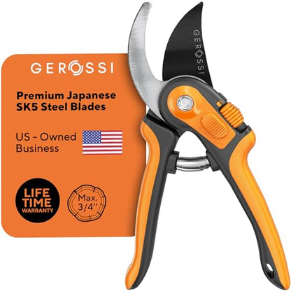 Bypass Pruning Shears and Hand Pruners for Gardening, Garden Clippers