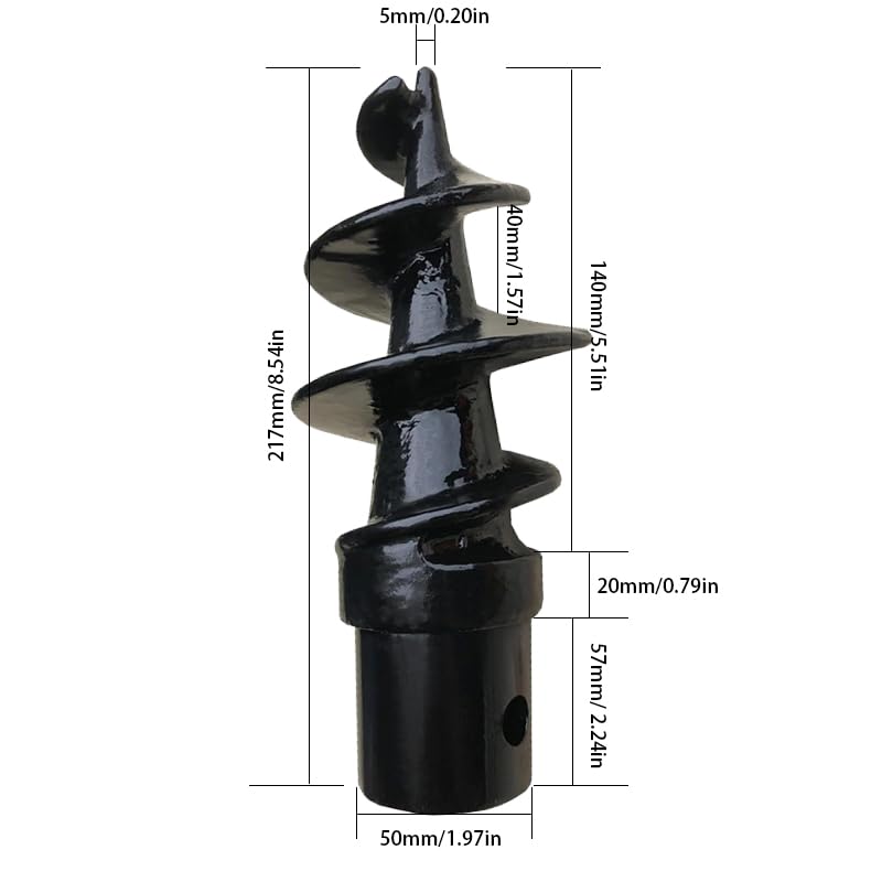 Auger Pilot Tip Replacement, 1-7/8" Shank for 6-24" Post Hole Diggers
