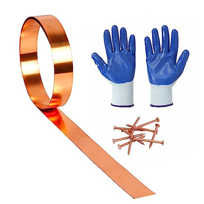 Copper Flashing 99.95% Pure - 16 Oz 24 Gauge 0.5mm Thickness - 10 Feet Length Copper Roll in Various Widths – Contractors & DIY Projects (24 Ga, 1" Width x 10 FT) - size: 24 Ga, 1" Width x 10 FT