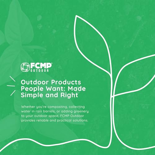 FCMP Outdoor HOTFROG Roto Single Chamber Batch Tumbling Composter - Outdoor Rotating Garden Compost Bin (HF-RM4000) Black & Green (37-Gallon)