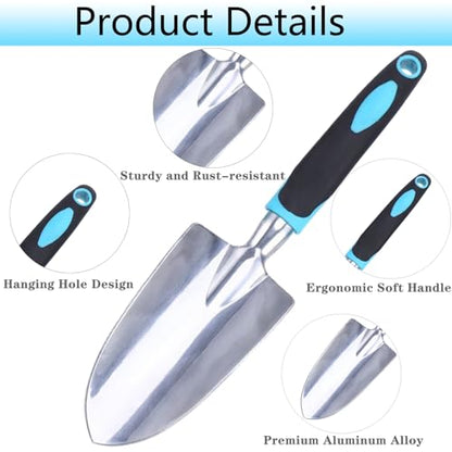 Garden Shovel Garden Hand Trowel, Heavy Duty Gardening Hand Tools - color: Blue