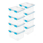 Sterilite Gasket Storage Box with Lids for Home & Office, 32 Quart, 8-Pack - size: 32 Quart, style: 8 Pack