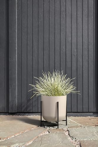Veradek Mason Series Raised Lima Planter - Round Planter with Stand - color: Sand, size: 15 inch