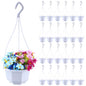 Roshtia 24 Pcs Hanging Planter Pot with Hook, Ceramic White, 6 Inch - color: Ceramic White, size: 6 Inch
