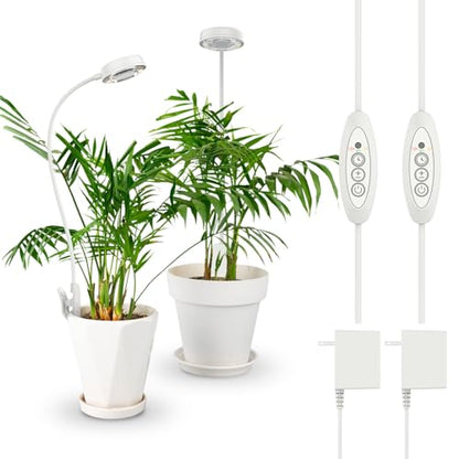 SANSI Grow Lights for Indoor Plants, Pot Clip-On Plant Lights, 10W 2-Pack - size: 2-Pack