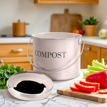 Plexon Countertop Compost Bin Kitchen, Kitchen Compost Bin 1.3 Gallon